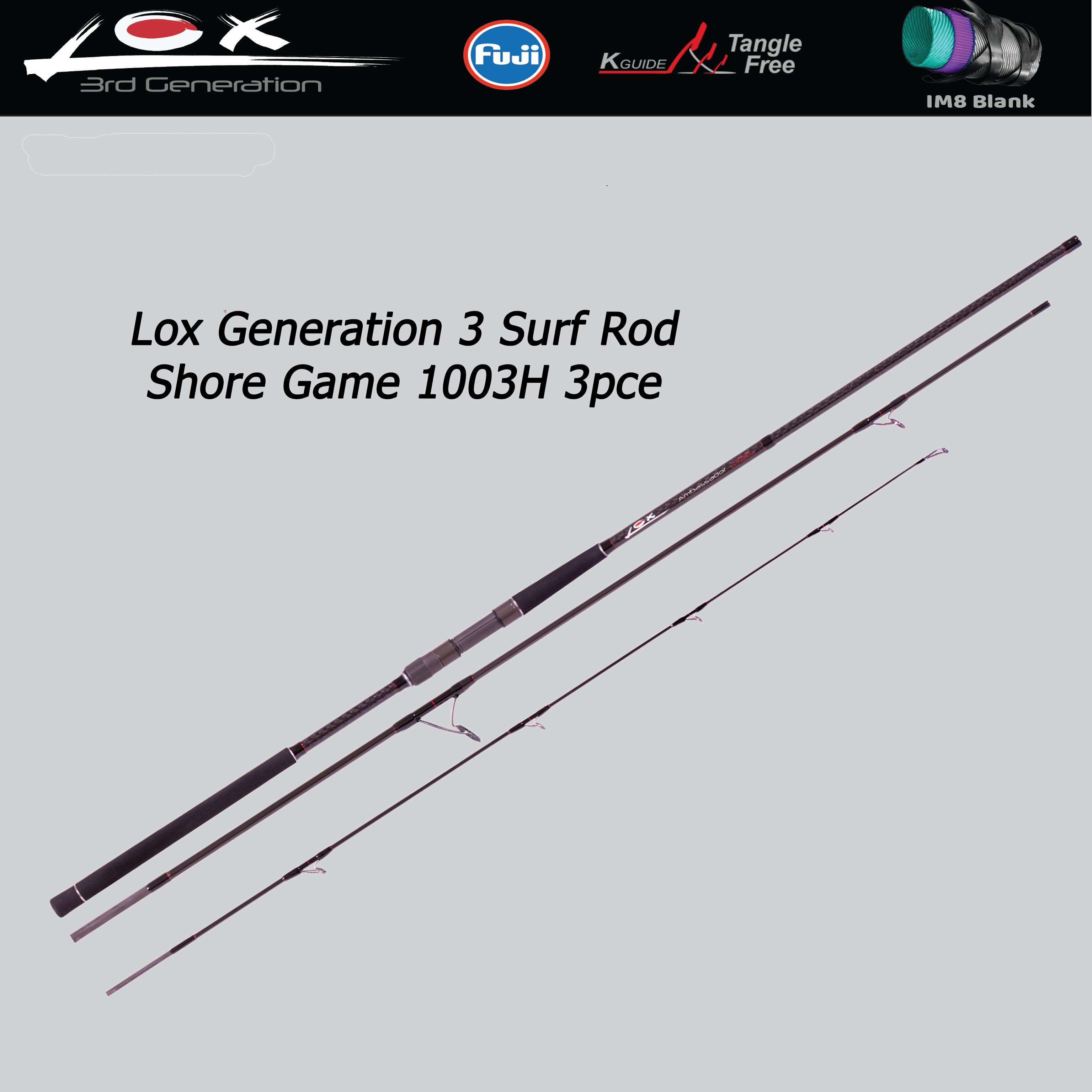 Lox Shore Game 1003H-III 10ft 3 piece Spin Rod